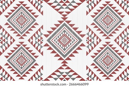 Ethnische Stammes geometrische nahtlose Muster mexikanisch, aztekisch, Indianer, Navajo, südwestlicher Stil mit Diamant-Motive Farbdesign für den Stoffdruck