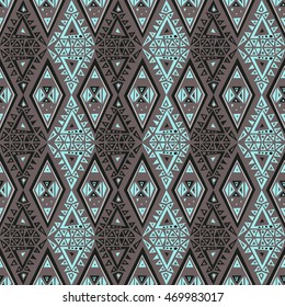 Ethnic, tribal, geometric seamless pattern.