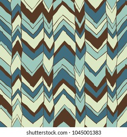 Ethnic and tribal geometrical seamless pattern. Striped simple background in bohemian style. Chevron grunge pattern, hipster style