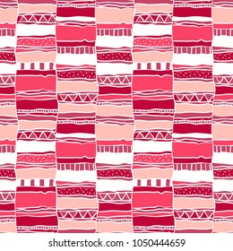 Ethnic and tribal geometrical seamless pattern. Striped simple background in bohemian style. Chevron grunge pattern, hipster style