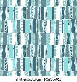 Ethnic and tribal geometrical seamless pattern. Striped simple background in bohemian style. Chevron grunge pattern, hipster style