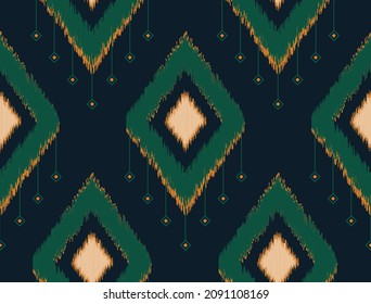 Ethnic tribal ikat pattern design. Design for texture, wrapping, clothing, batik, fabric, wallpaper and background. Pattern embroidery design.