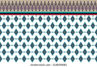 Ethnic tribal ikat seamless pattern design. 
Aztec fabric carpet mandala ornament chevron textile wallpaper decoration. 