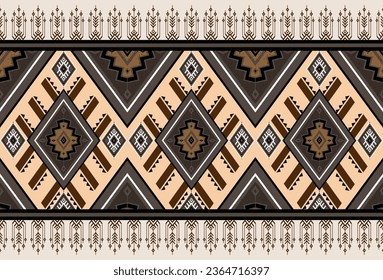 Ethnic tribal ikat seamless pattern design. 
Aztec fabric carpet mandala ornament chevron textile wallpaper decoration. 
Indian geometric fabric African American texture vector illustrations backgroun