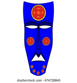Ethnic tribal mask. cartoon flat illustration isolated on white background