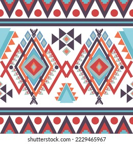 Ethnic tribal mix geometric pattern ornament with retro color #1