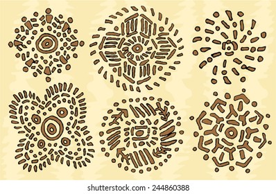 ethnic tribal native magic solar symbol ornament