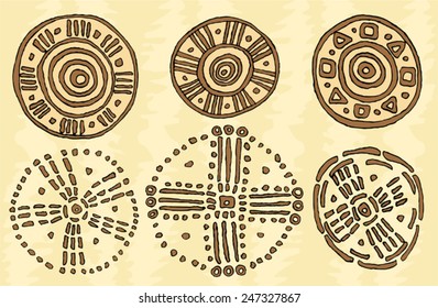 ethnic tribal native magic solar symbol ornament