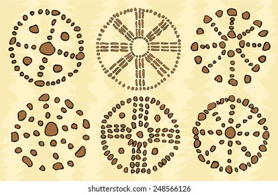 ethnic tribal native magic solar symbol ornament