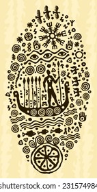 ethnic tribal native prehistoric viking magic symbol 