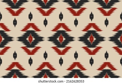 Ethnic tribal pattern art. Ikat ethnic seamless pattern. American and Mexican style. for background, wallpaper, illustration, fabric, clothing, carpet, textile, batik, embroidery.