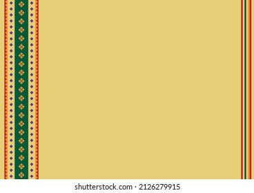 Ethnic Tribal Pattern Background. For Brochure, Restaurant Menu. Cinco De Mayo Decor. Vector Seamless Native American Pattern.