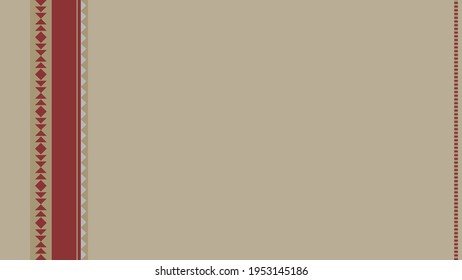 Ethnic tribal pattern background with copy space for text. Mexican pattern. Beige, red and grey colors. For banner, fliers, business card, restaurant menu, web background. Boho design.