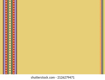 Fondo de patrón étnico tribal con espacio de copia para texto. Patrón vectorial sin foco con ornamento nativo de México, Perú. Para banner, volantes, tarjeta de visita, menú de restaurante, fondo web.