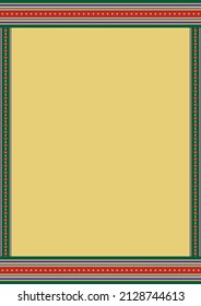 Fondo de patrón étnico tribal con espacio de copia para texto. Diseño folclórico para tarjeta de saludo, folleto, menú, volante, banner.