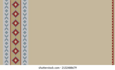 Ethnic tribal pattern background with copy space for text. For banner, fliers, business card, restaurant menu, web background.