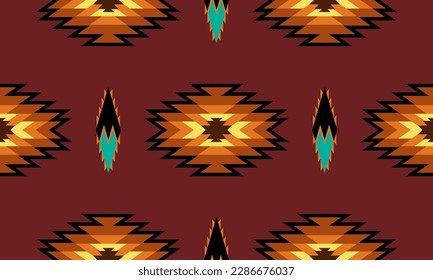 ethnic tribal pattern geometric seamless pattern Mexican American style, wallpaper, illustration, cloth, clothing, rugs, textiles