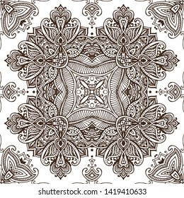 ethnic and tribal pattern. Hand drawn ornamental stripes. Black and white print for your textiles. Vector geometric background