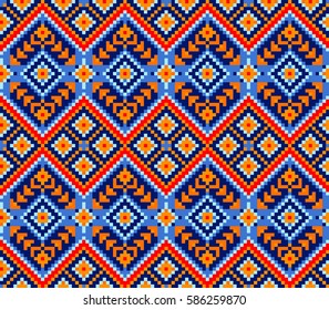 Ethnic tribal pattern. Seamless geometric background.