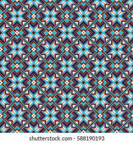 Ethnic tribal pattern. Seamless geometric background.
