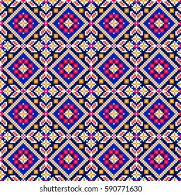 Ethnic tribal pattern. Seamless geometric background.