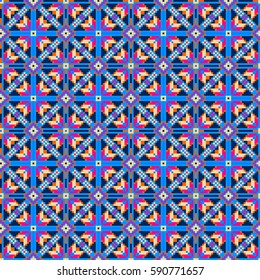 Ethnic tribal pattern. Seamless geometric background.