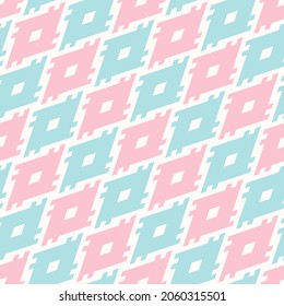 Patrón étnico tribal. Ilustración perfecta con líneas y formas diagonales rosas. El ornamento vectorial se utiliza en el diseño de alfombras, papel pintado, textiles, yeso, ropa, embalaje, envoltura