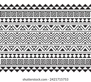 Ethnic tribal seamless geometric pattern