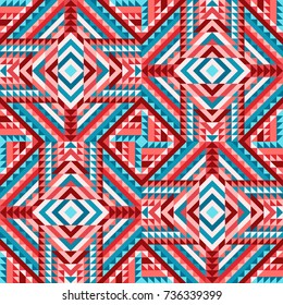ethnic tribal seamless pattern aztec style. vector illustration - eps 8