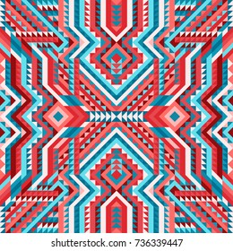 ethnic tribal seamless pattern aztec style. vector illustration - eps 8