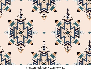 Ethnic tribal seamless pattern. Boho geometric style.
