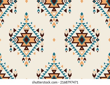 Ethnic tribal seamless pattern. Boho geometric style.