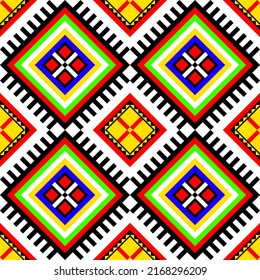 Ethnic tribal seamless pattern geometric boho style for native clothing, embroidery design, traditional fabric, Aztec textile, wrapping, batik, curtain, carpet, background, wallpaper art, illustration