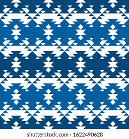 Ethnic, tribal seamless pattern. Native americans embroidery textile stylized surface print. Boho chic ornament. Repeated triangles geometric background. Mosaic wallpaper. Vector abstract