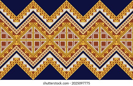 Ethnic tribal seamless pattern. Traditional design for background, wallpaper, clothing, wrapping, carpet, tile, fabric, decoration, vector illustration, embroidery style. Asian ethnic patterns.