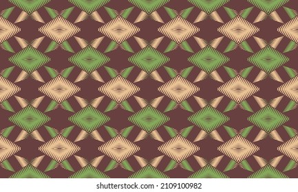 Ethnic tribal seamless pattern. Traditional design for background, wallpaper, clothing, wrapping, carpet, tile, fabric, decoration, vector illustration, embroidery style. African textile patterns.