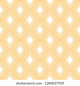 Ethnic tribal seamless pattern vector illustration, mandala abstract, ancient stripes aztec african style background vintage. Yellow colors.