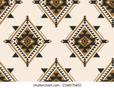 Ethnic tribal seamless pattern. Vector boho geometric mosaic. Aztec style.