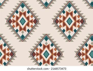 Ethnic tribal seamless pattern. Vector boho geometric mosaic. Aztec style.