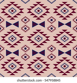 Ethnic tribal seamless pattern.Texture background. Vector illustration. Geometric print. Boho, aztec style. Cloth design, wallpaper, wrapping, cover, textile