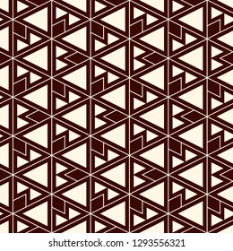 Ethnic, tribal seamless surface pattern. Native americans style background. Repeated geometric figures motif. Contemporary abstract wallpaper. Boho chic grid digital paper, textile print. Vector art
