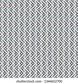 Ethnic, tribal seamless surface pattern. Repeated symbols background. Ancient folk ornament. Geometric figures motif. Geo abstract wallpaper. Digital paper, textile print. Vector art / illustration