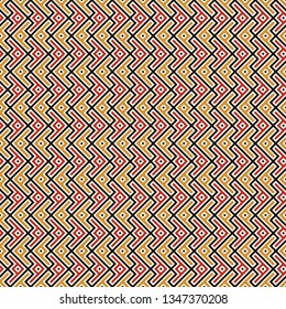 Ethnic, tribal seamless surface pattern. Repeated symbols background. Ancient folk ornament. Geometric figures motif. Geo abstract wallpaper. Digital paper, textile print. Vector art / illustration