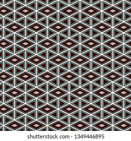 Ethnic, tribal seamless surface pattern. Native americans style background. Repeated diamond, triangles ornament. Geometric figures motif. Boho chic digital paper, textile print. Modern geo wallpaper.