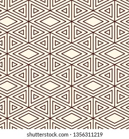 Ethnic, tribal seamless surface pattern. Native americans style background. Repeated diamond, triangles ornament. Geometric figures motif. Boho chic digital paper, textile print. Modern geo wallpaper.