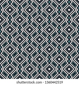 Ethnic, tribal seamless surface pattern. Repeated diamonds and rhombuses motif. Folk background. Folkloric wallpaper. Geometric ornament. Geo digital paper, textile print. Vector art