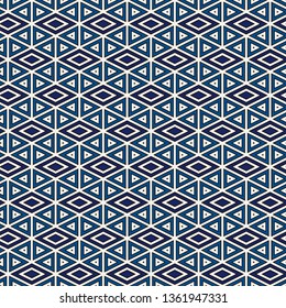 Ethnic, tribal seamless surface pattern. Native americans style background. Repeated diamond, triangles ornament. Geometric figures motif. Boho chic digital paper, textile print. Modern geo wallpaper.