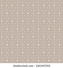 Ethnic, tribal seamless surface pattern. Native americans style background. Repeated diamond, triangles ornament. Geometric figures motif. Boho chic digital paper, textile print. Modern geo wallpaper.