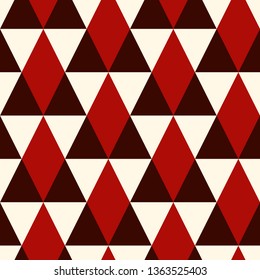 Ethnic, tribal seamless surface pattern. Native americans style background. Repeated triangles ornament. Pyramid motif. Boho chic digital paper, textile print. Modern geometric abstract wallpaper.