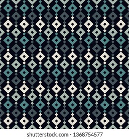Ethnic, tribal seamless surface pattern. Repeated diamonds and rhombuses motif. Folk background. Folkloric wallpaper. Geometric ornament. Geo digital paper, textile print. Vector art